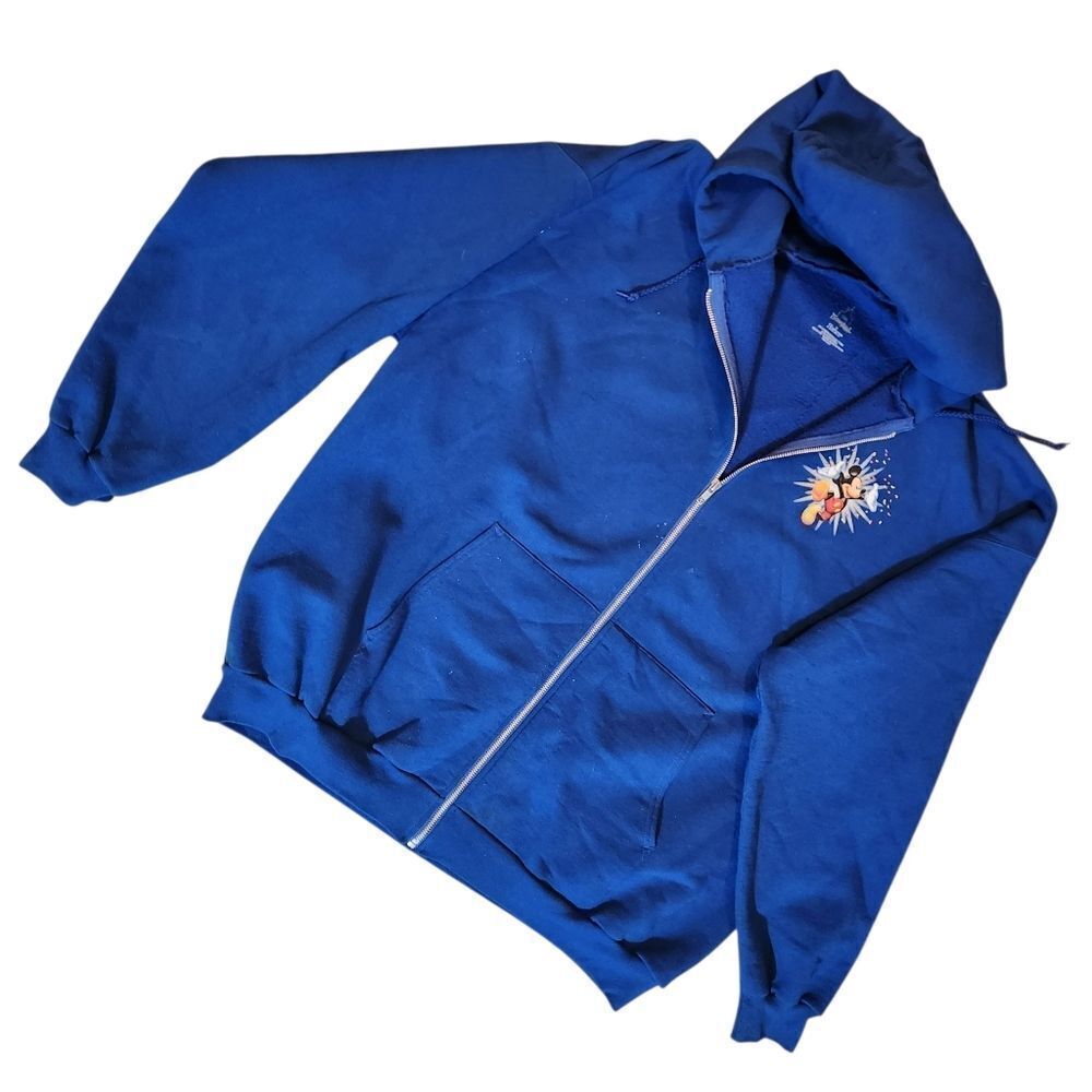 Disneyland Resort Sweatshirt Plus Size 2XL Blue Hooded Full Zip Jacket Mickey